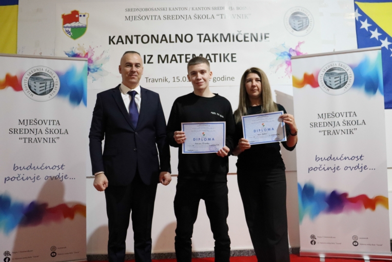 Učenik Faris Čilaš osvojio 3. mjesto na Kantonalnom takmičenju iz matematike