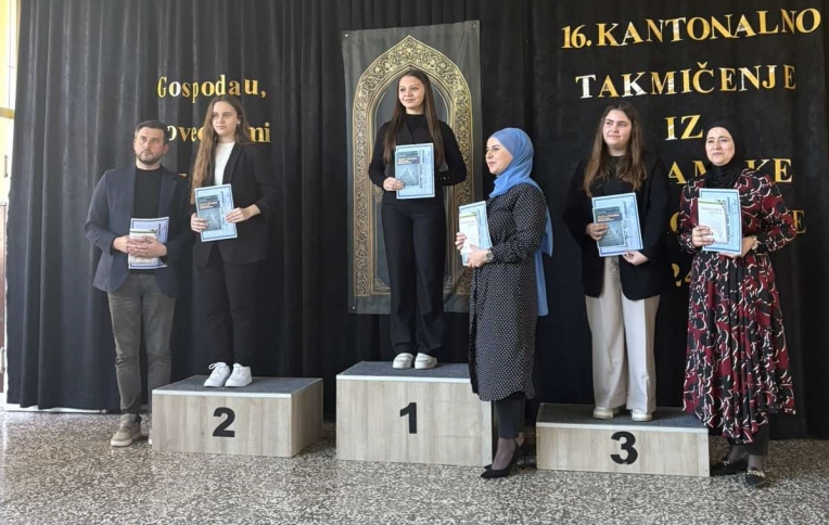 Almira Ibreljić osvojila 1. mjesto na XVI Kantonalnom takmičenju iz vjeronauke